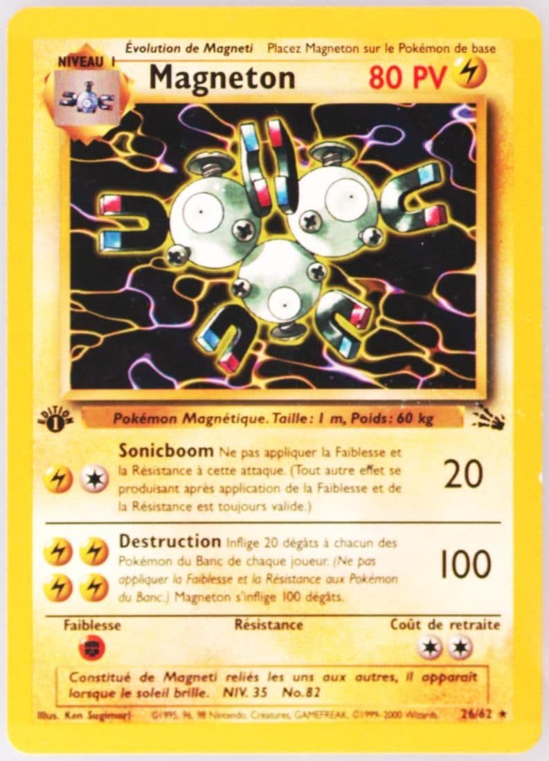 Magneton 1st Edition (26) 2000 Pokemon French Fossil