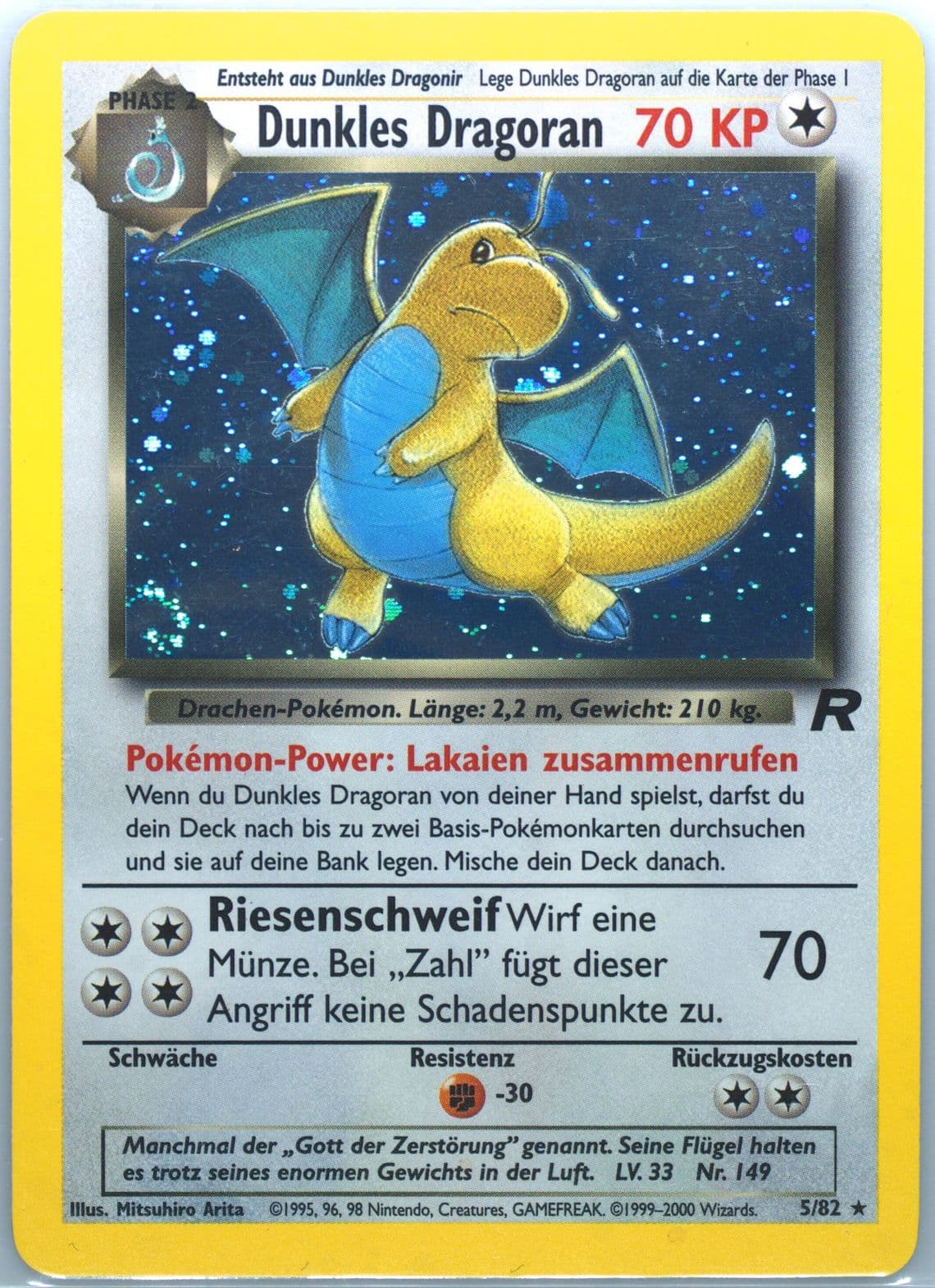 Dunkles Dragoran-Holo German (5) 2000 Pokemon Rocket