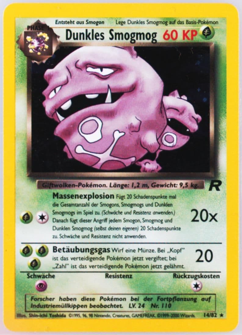 Dunkles Smogmog-Holo German (14) 2000 Pokemon Rocket