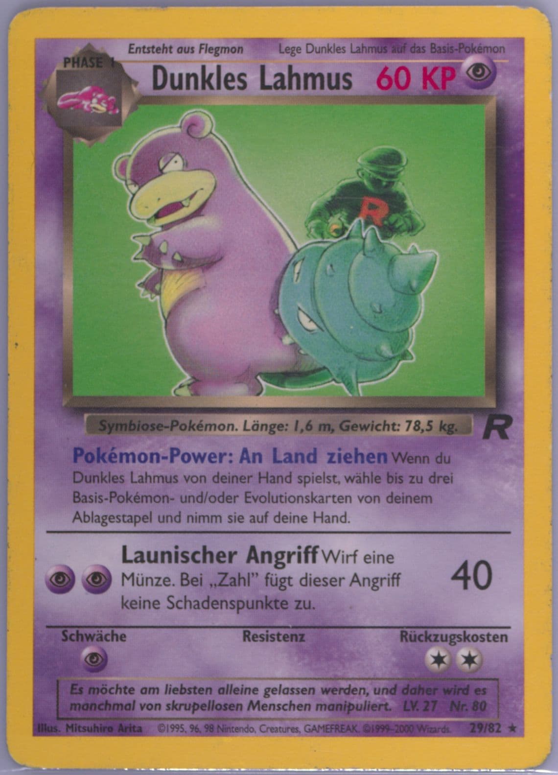 Dunkles Lahmus German (29) 2000 Pokemon Rocket