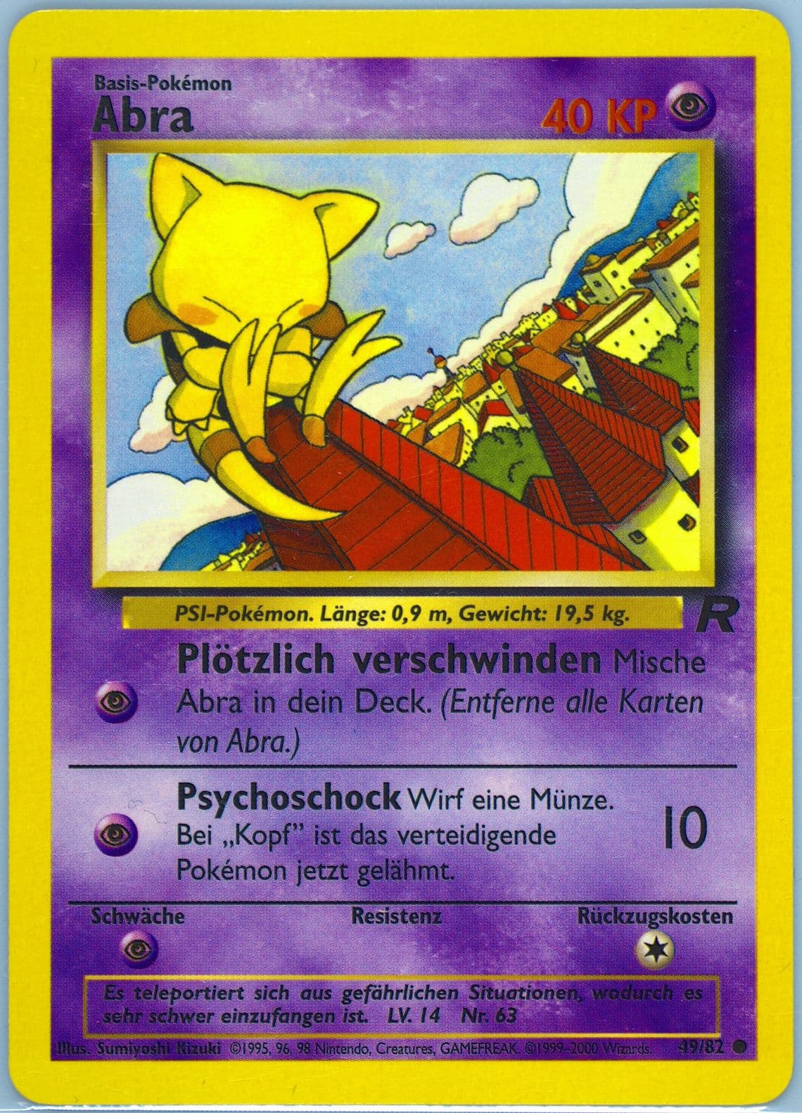 Abra German (49) 2000 Pokemon Rocket