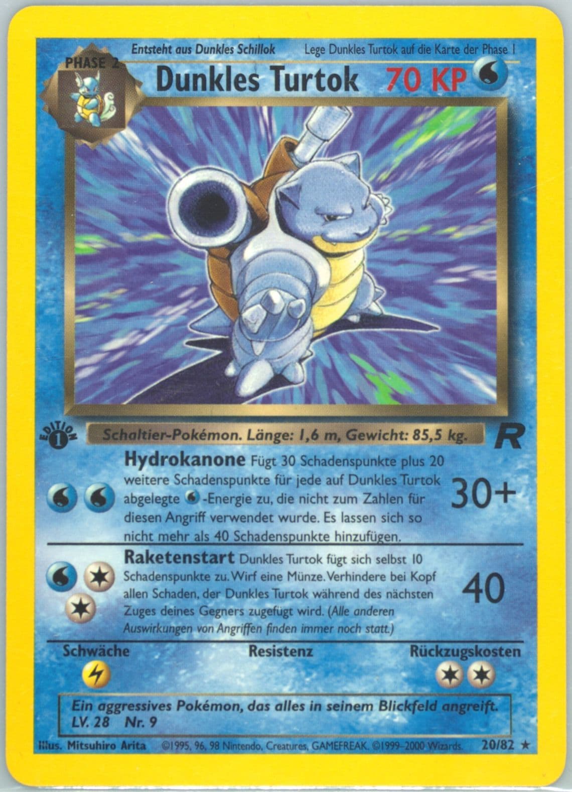 Dunkles Turtok German-1st Edition (20) 2000 Pokemon Rocket