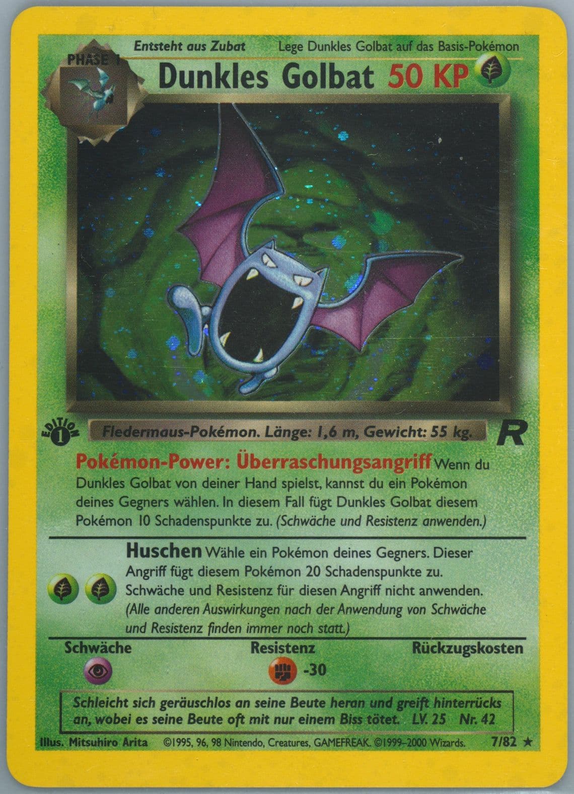 Dunkles Golbat German-1st Edition (24) 2000 Pokemon Rocket