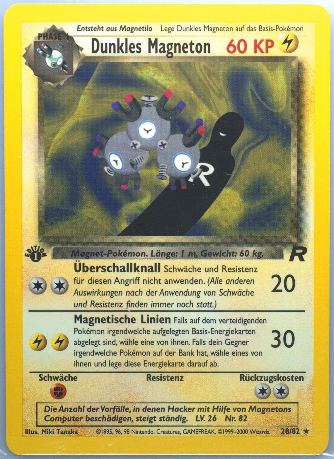 Dunkles Magneton German-1st Edition (28) 2000 Pokemon Rocket