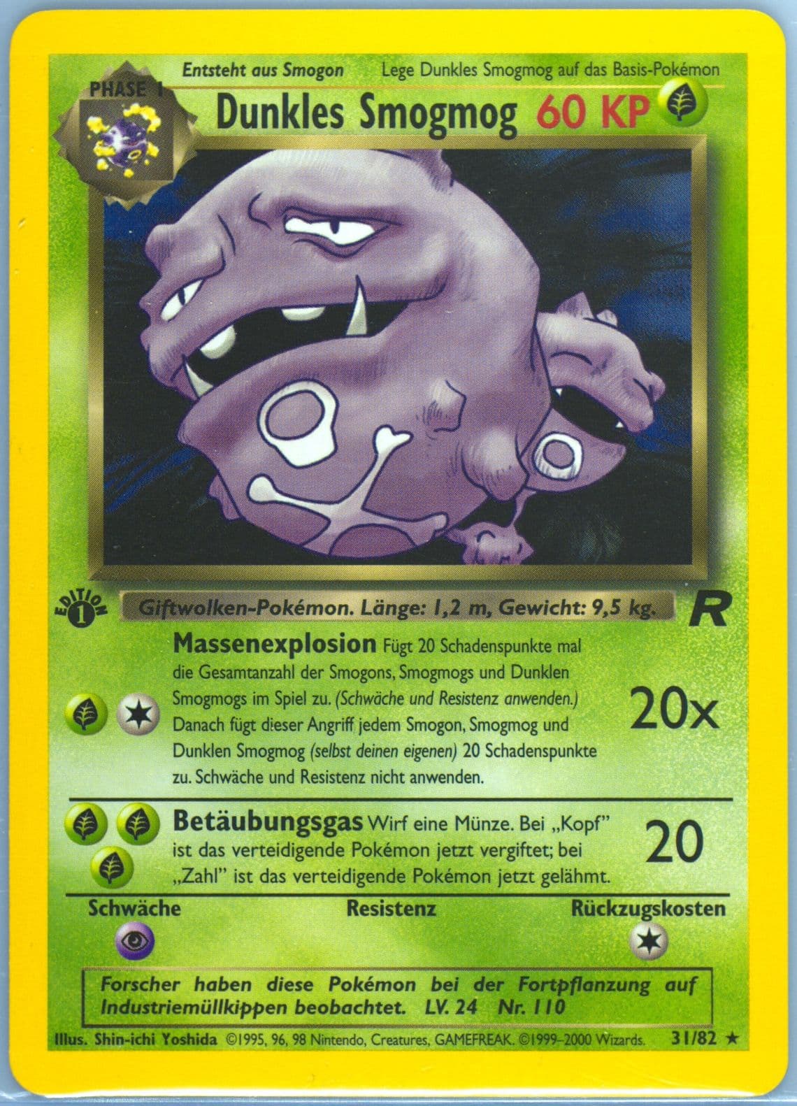Dunkles Smogmog German-1st Edition (31) 2000 Pokemon Rocket