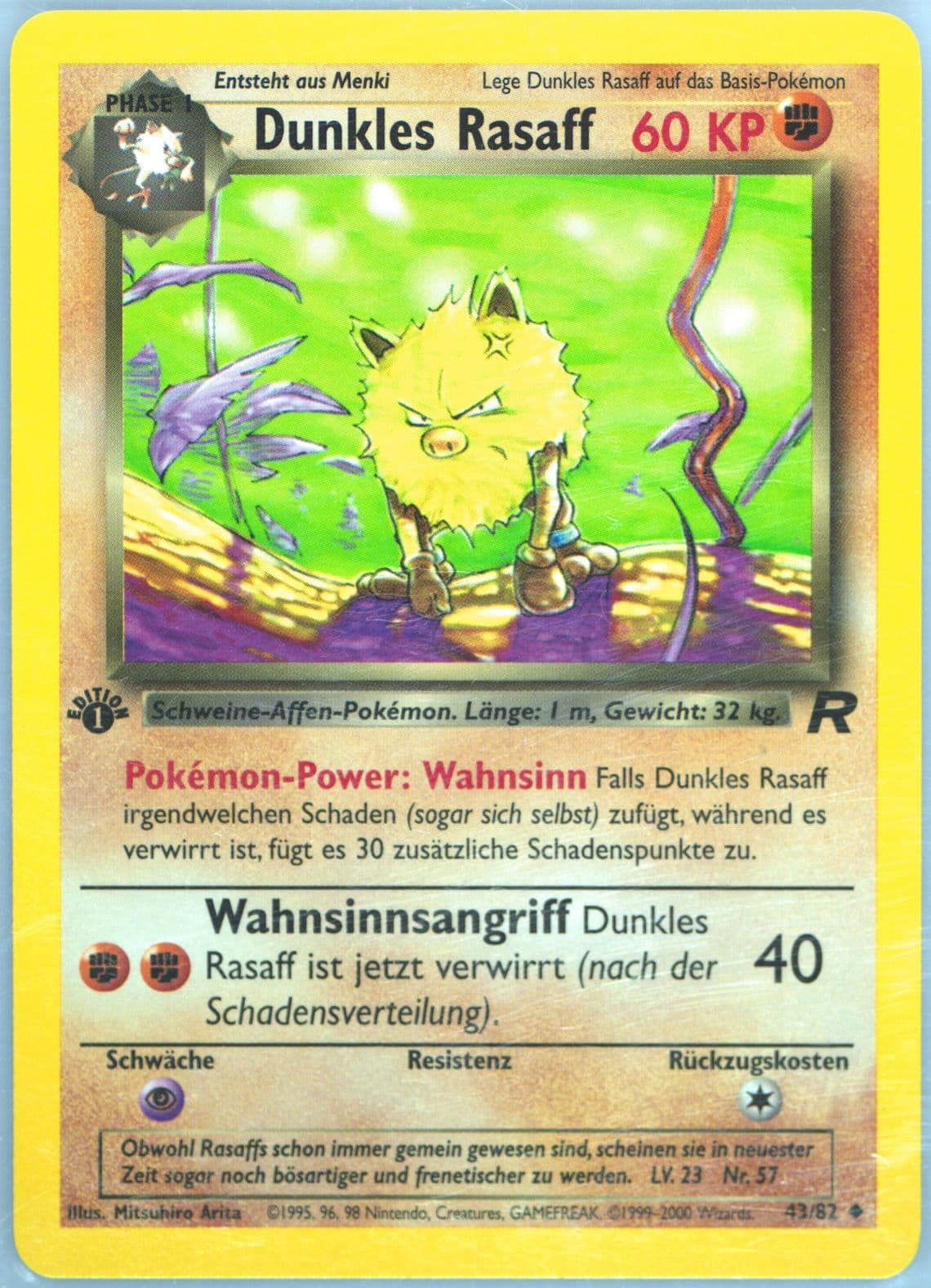 Dunkles Rasaff German-1st Edition (43) 2000 Pokemon Rocket
