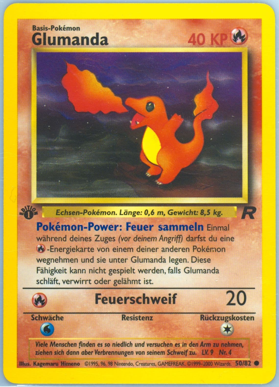 Glumanda German-1st Edition (50) 2000 Pokemon Rocket