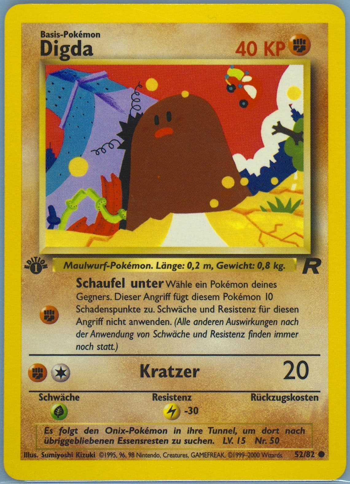 Digda German-1st Edition (52) 2000 Pokemon Rocket