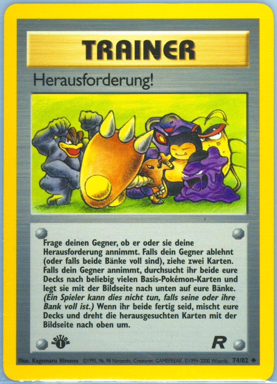 Herausforderung! German-1st Edition (74) 2000 Pokemon Rocket