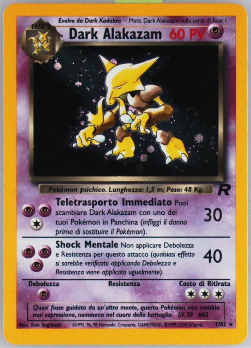Dark Alakazam-Holo (1) 2001 Pokemon Italian Rocket