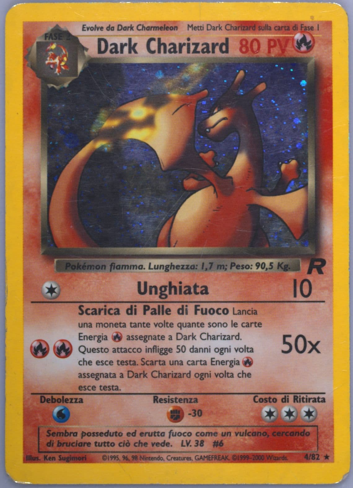 Dark Charizard-Holo (4) 2001 Pokemon Italian Rocket