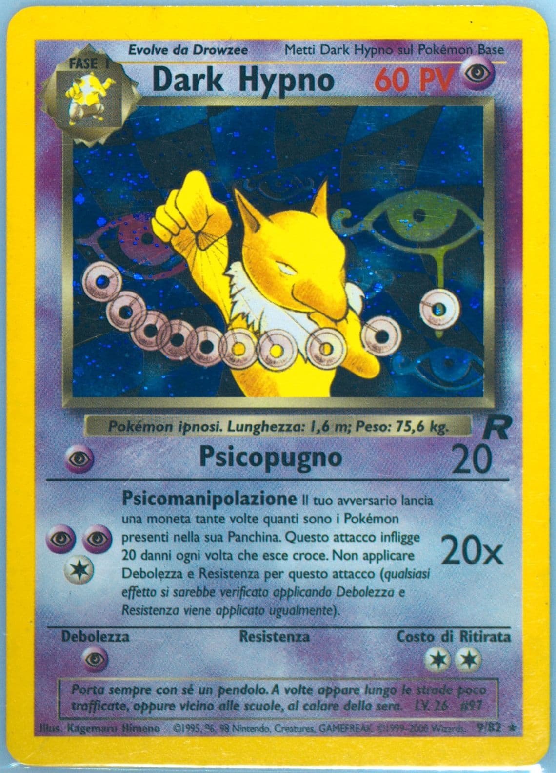 Dark Hypno-Holo (9) 2001 Pokemon Italian Rocket