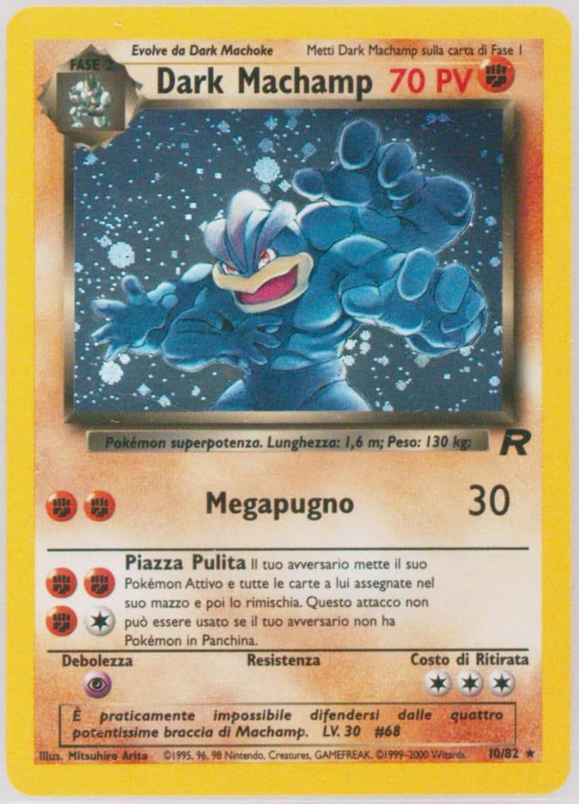 Dark Machamp-Holo (10) 2001 Pokemon Italian Rocket