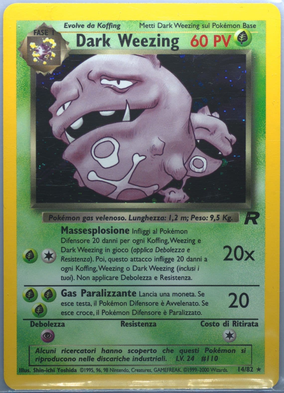 Dark Weezing-Holo (14) 2001 Pokemon Italian Rocket
