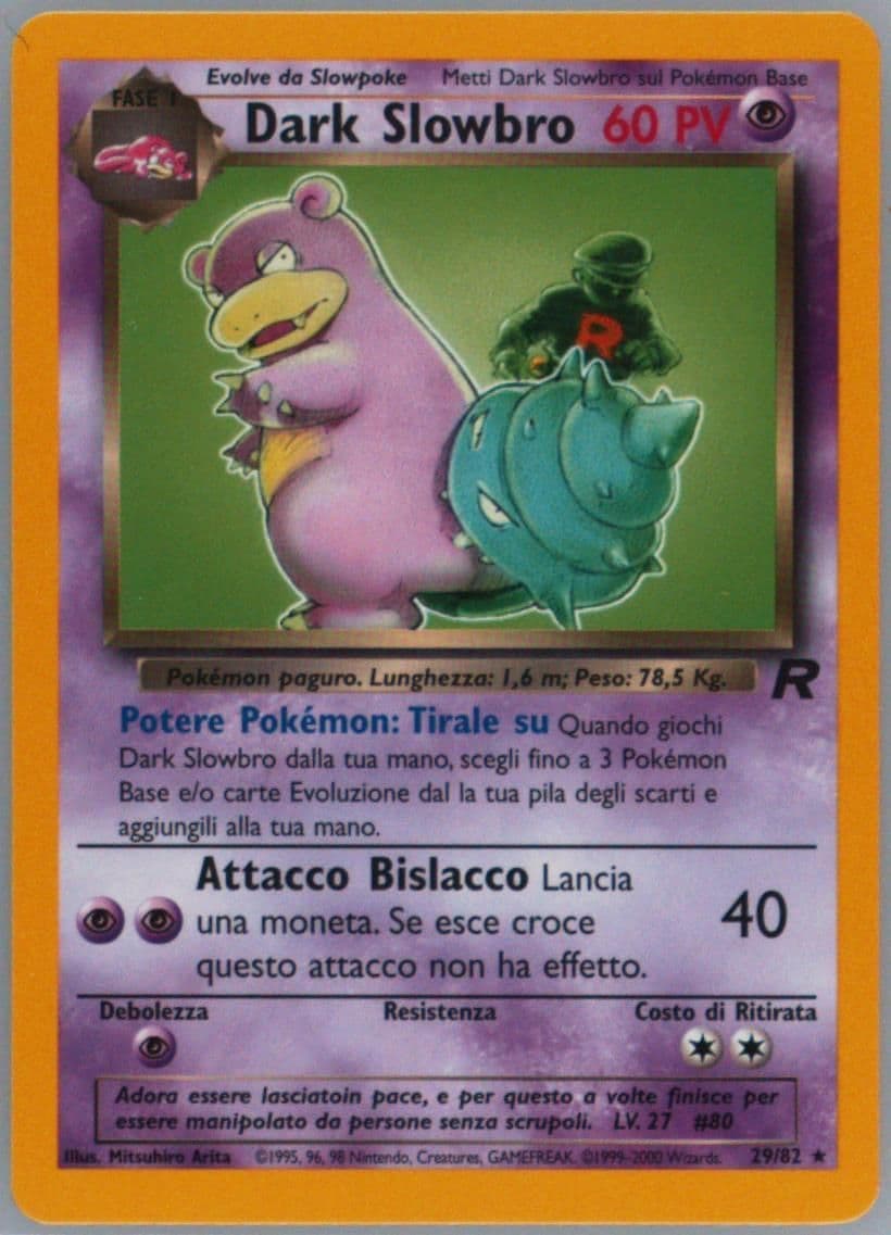 Dark Slowbro (29) 2001 Pokemon Italian Rocket