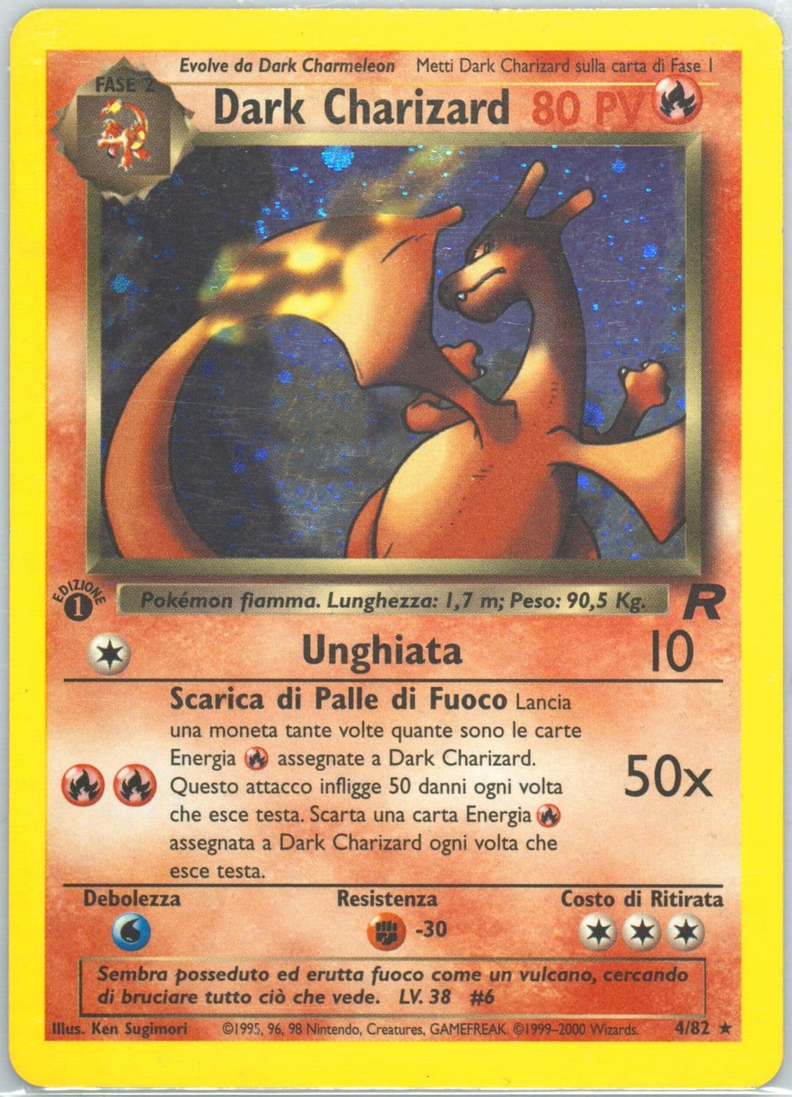 Dark Charizard-Holo 1st Edition (4) 2001 Pokemon Italian Rocket