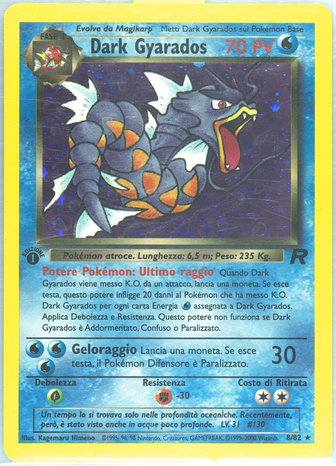 Dark Gyarados-Holo 1st Edition (8) 2001 Pokemon Italian Rocket