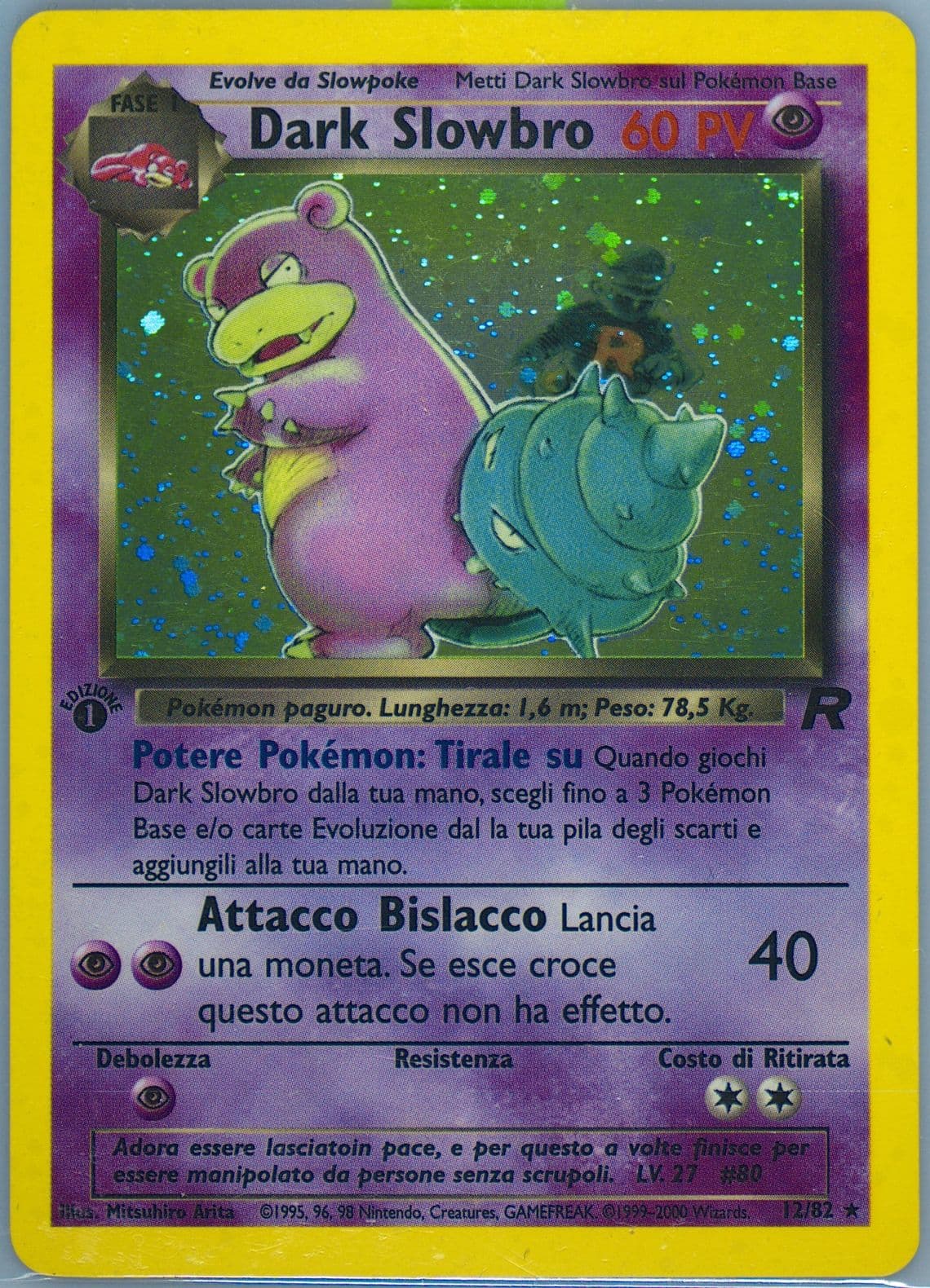 Dark Slowbro-Holo 1st Edition (12) 2001 Pokemon Italian Rocket