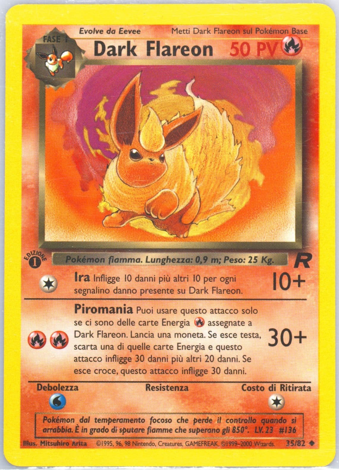 Dark Flareon 1st Edition (35) 2001 Pokemon Italian Rocket
