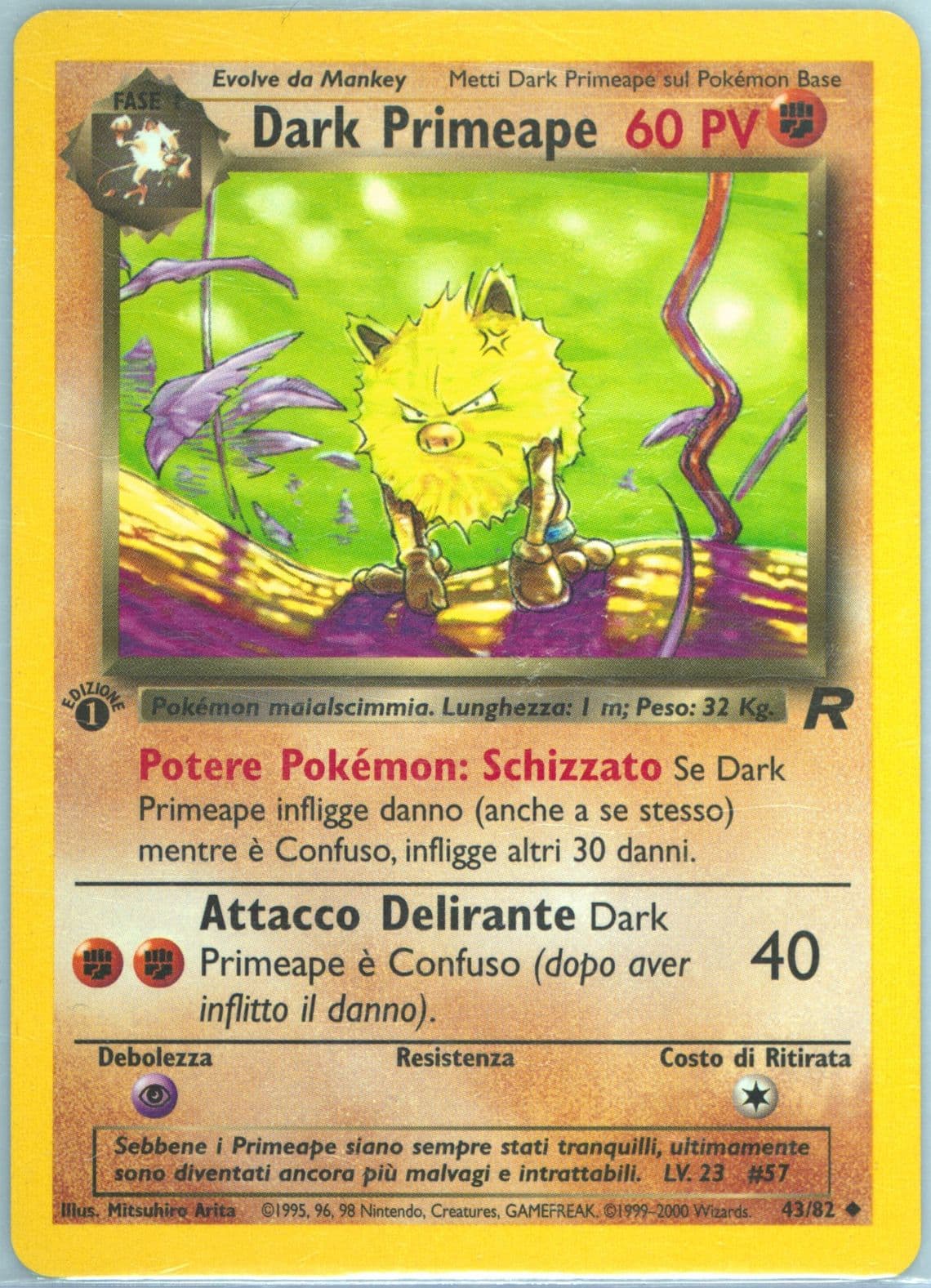 Dark Primeape 1st Edition (43) 2001 Pokemon Italian Rocket