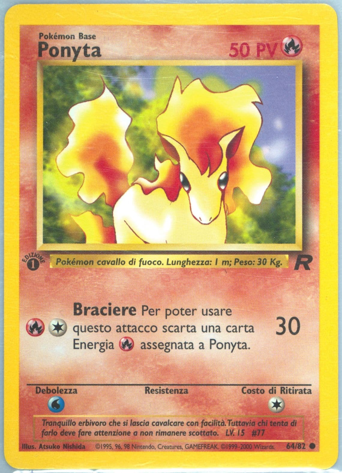 Ponyta 1st Edition (64) 2001 Pokemon Italian Rocket