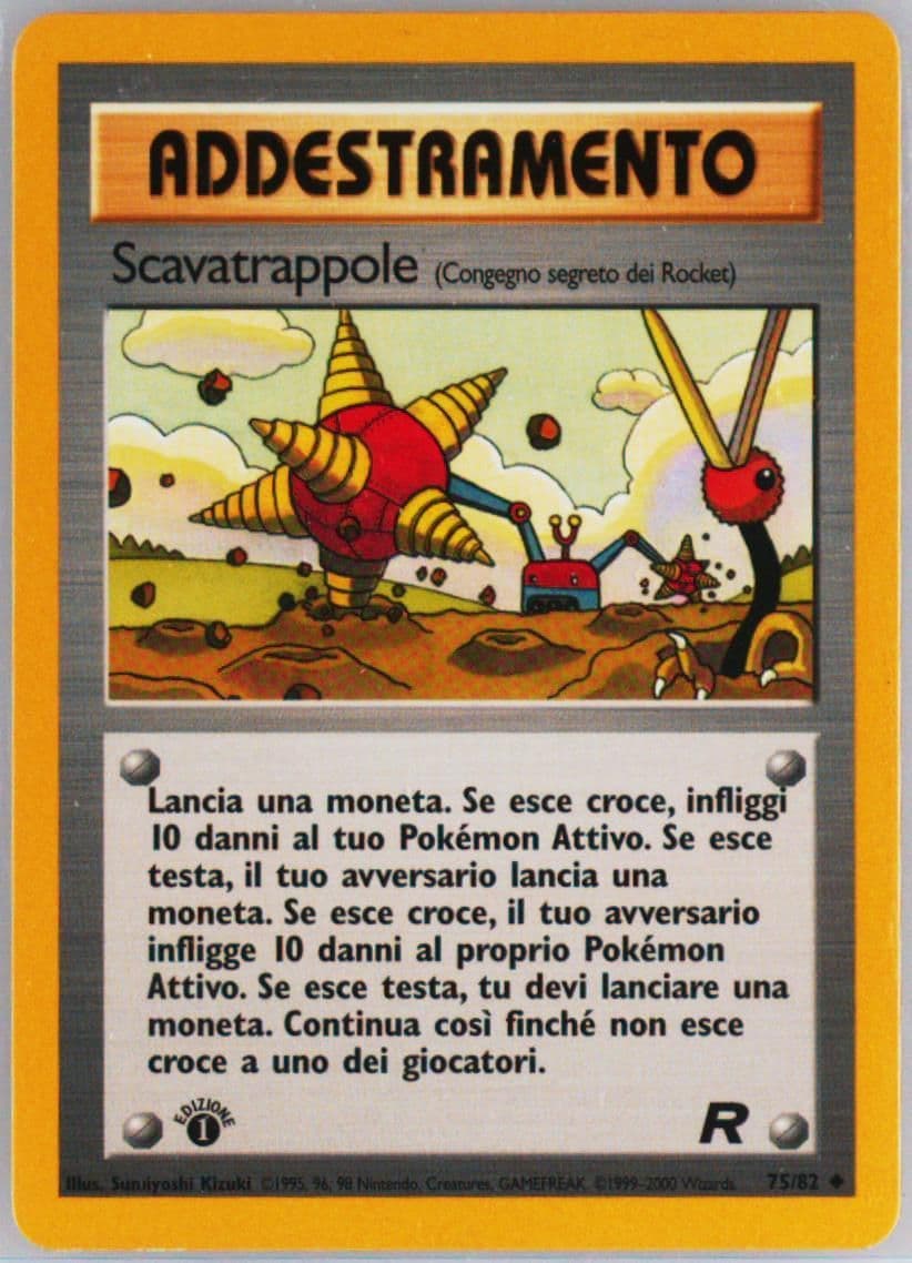 Scavatrappole 1st Edition (75) 2001 Pokemon Italian Rocket