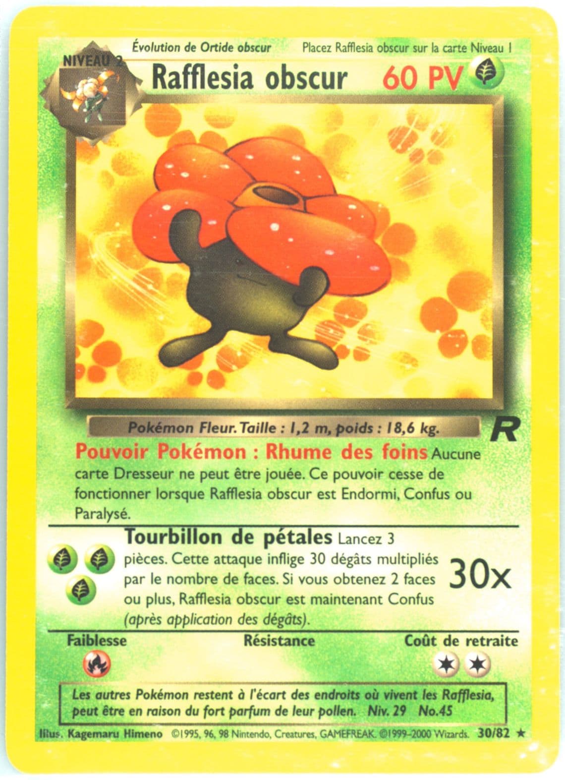 Rafflesia Obscur (30) 2001 Pokemon French Rocket