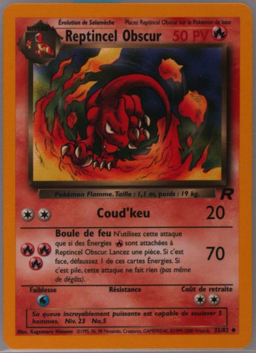 Reptincel Obscur (32) 2001 Pokemon French Rocket