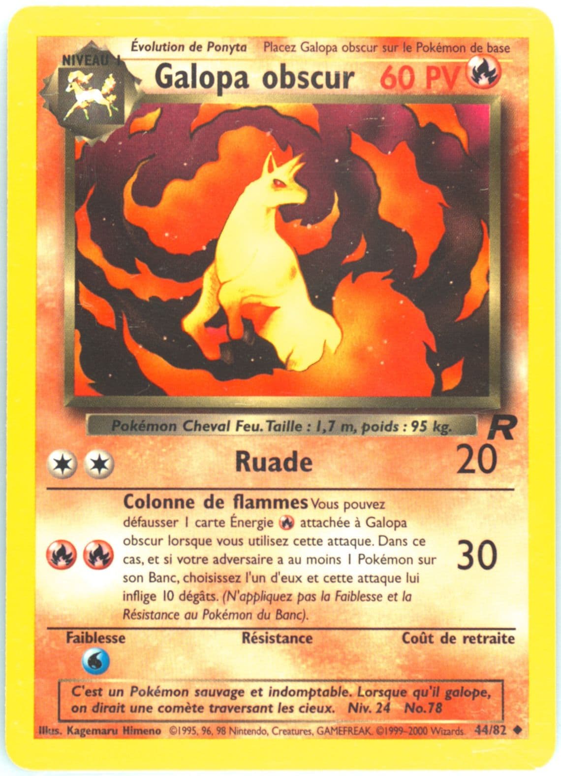 Galopa Obscur (44) 2001 Pokemon French Rocket