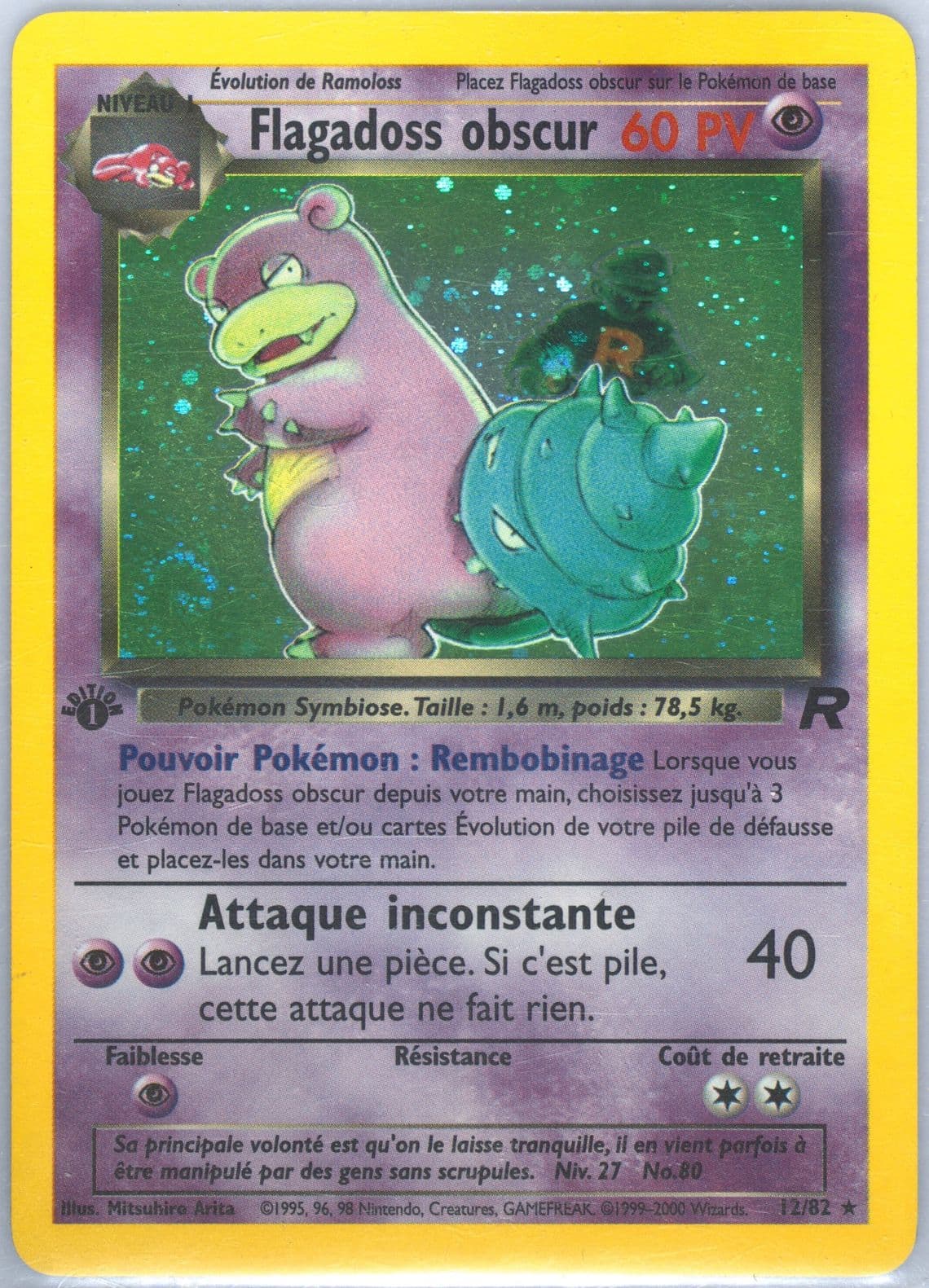 Flagadoss Obscur-Holo 1st Edition (12) 2001 Pokemon French Rocket