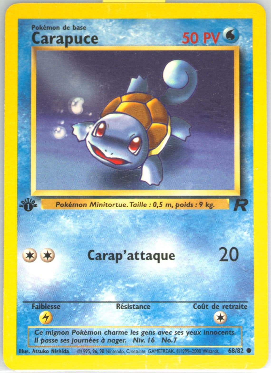 Carapuce 1st Edition (68) 2001 Pokemon French Rocket