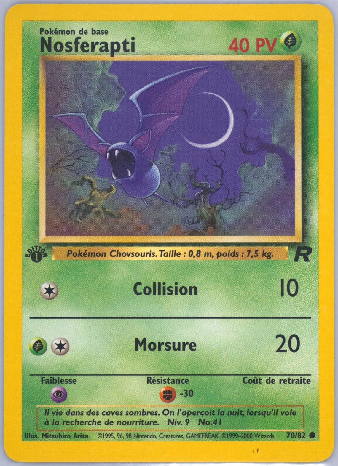 Nosferapti 1st Edition (70) 2001 Pokemon French Rocket