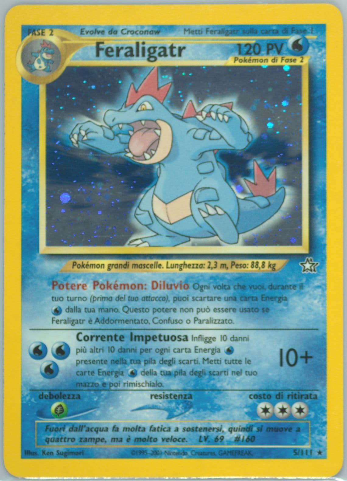 Feraligatr-Holo (5) 2001 Pokemon Italian Neo Genesis