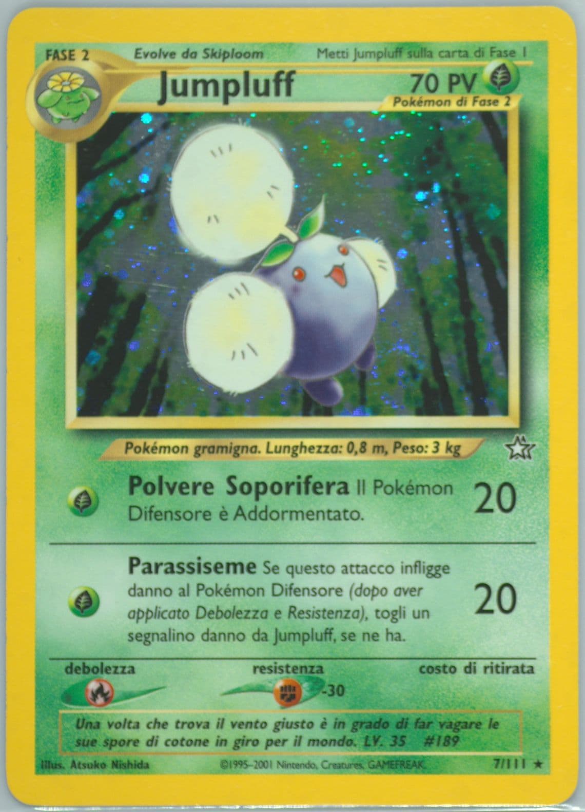 Jumpluff-Holo (7) 2001 Pokemon Italian Neo Genesis