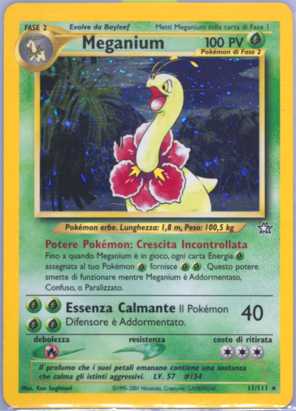 Meganium-Holo (11) 2001 Pokemon Italian Neo Genesis