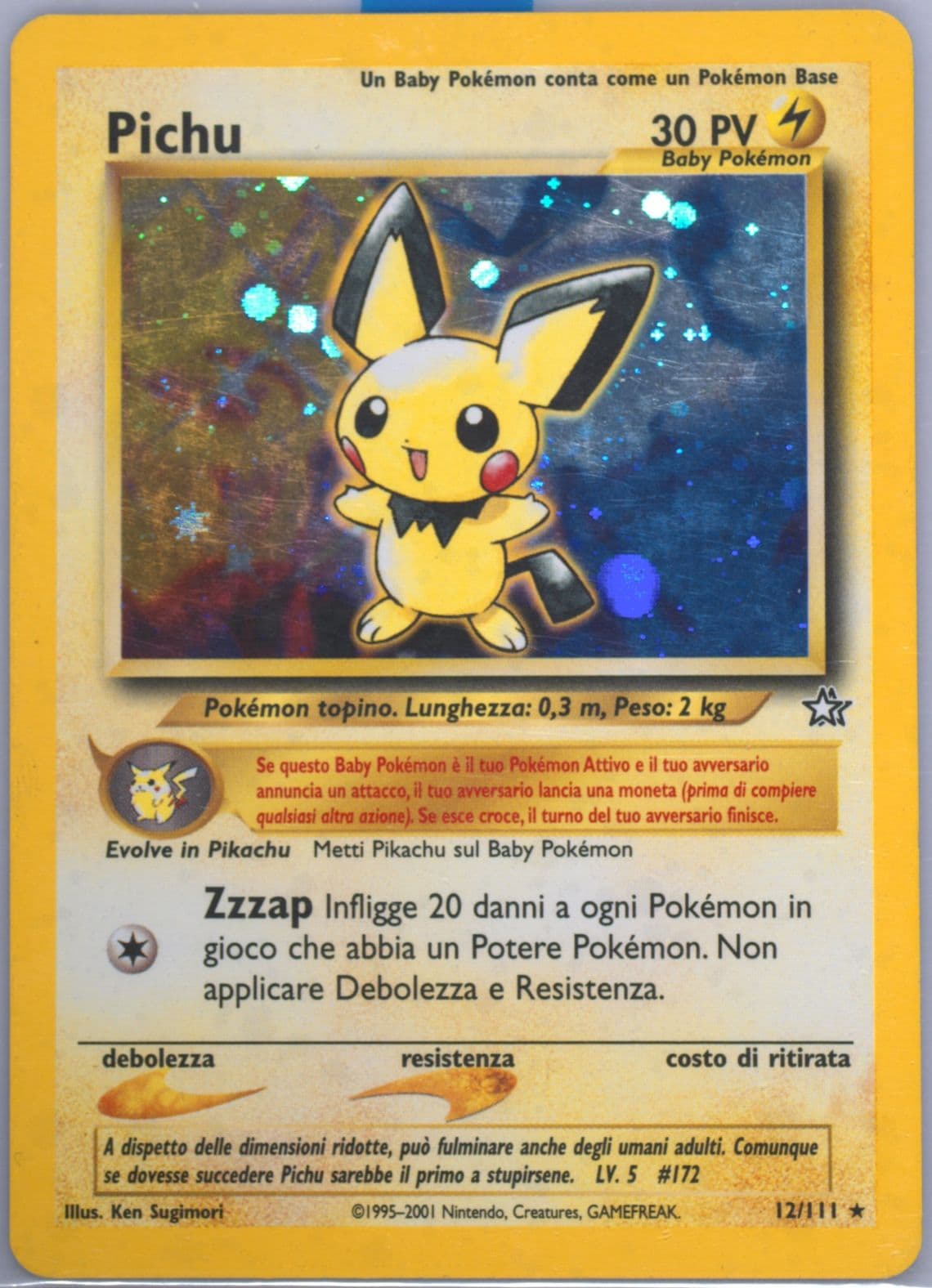 Pichu-Holo (12) 2001 Pokemon Italian Neo Genesis