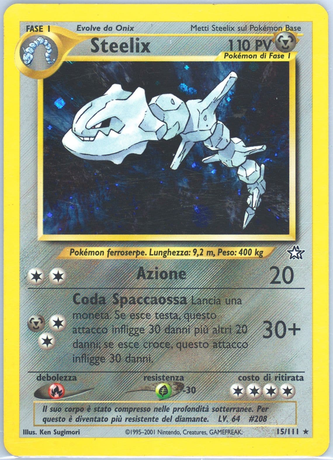 Steelix-Holo (15) 2001 Pokemon Italian Neo Genesis