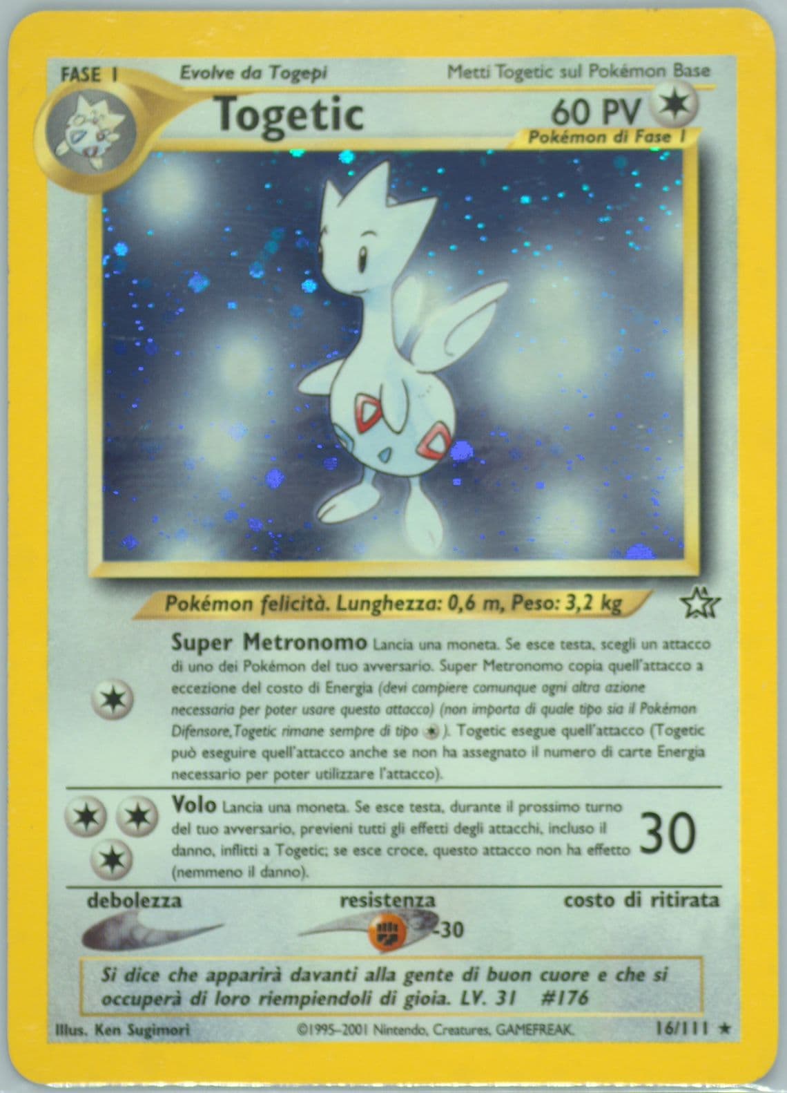 Togetic-Holo (16) 2001 Pokemon Italian Neo Genesis