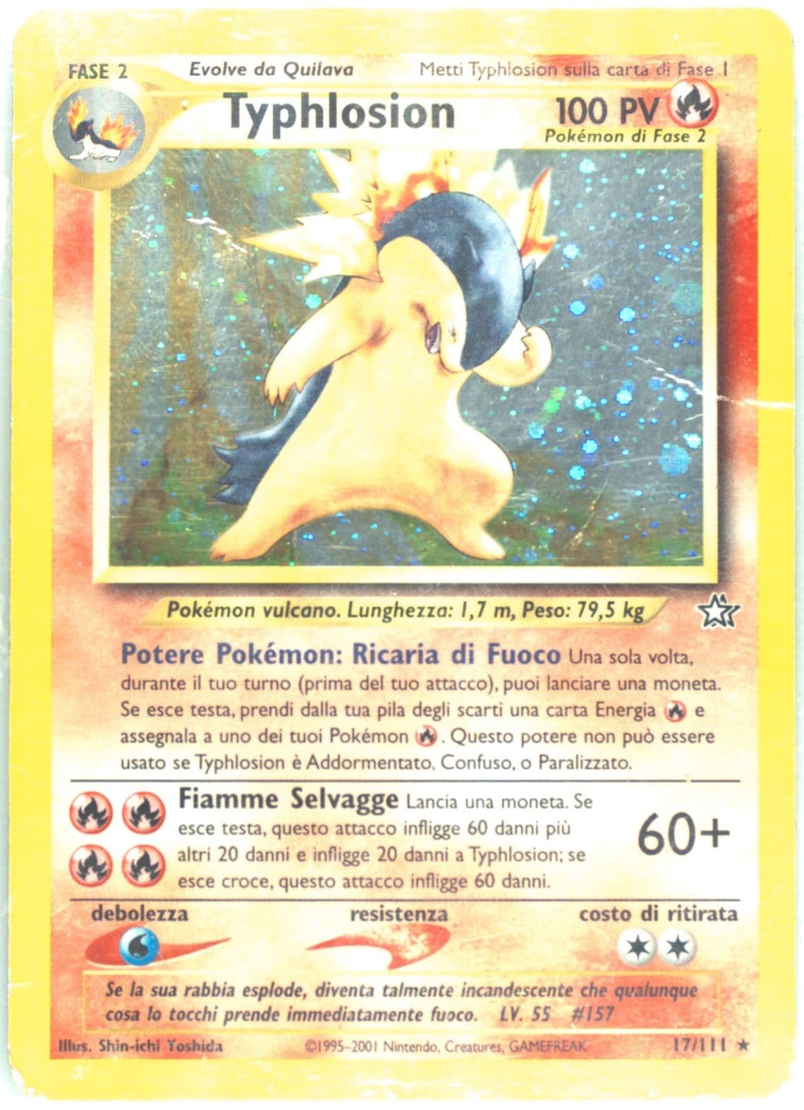 Typhlosion-Holo (17) 2001 Pokemon Italian Neo Genesis