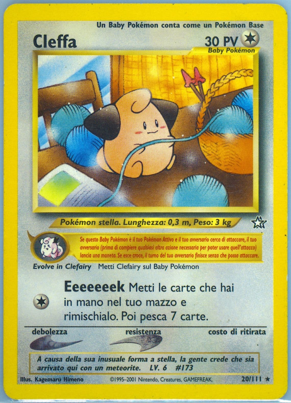 Cleffa (20) 2001 Pokemon Italian Neo Genesis