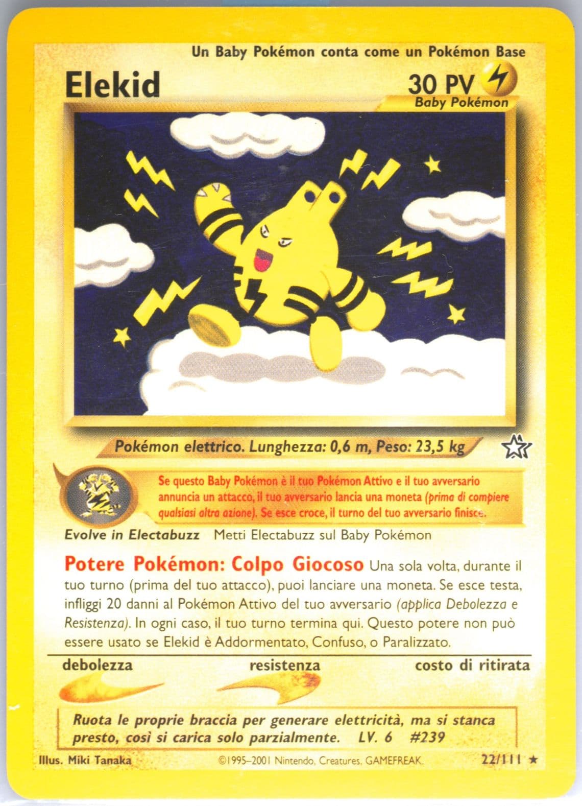 Elekid (22) 2001 Pokemon Italian Neo Genesis