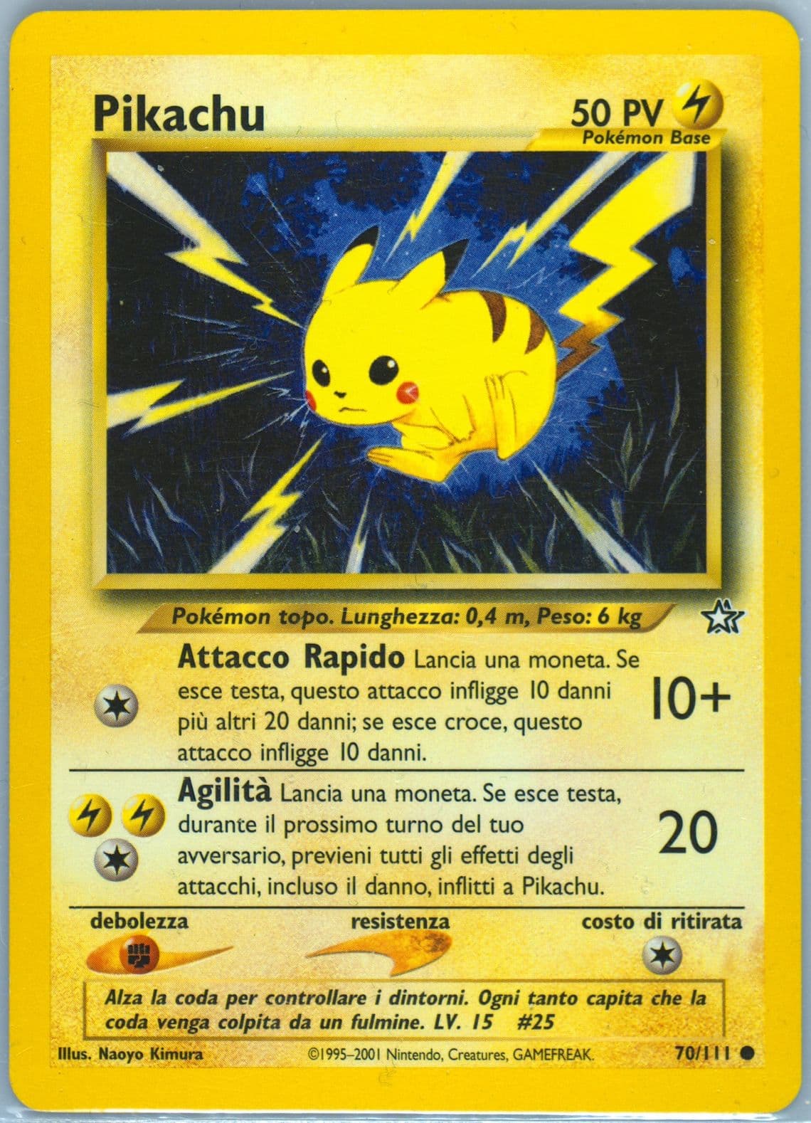 Pikachu (70) 2001 Pokemon Italian Neo Genesis
