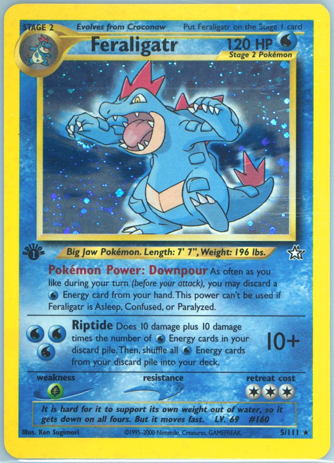 Feraligatr-Holo 1st Edition (5) 2001 Pokemon Italian Neo Genesis