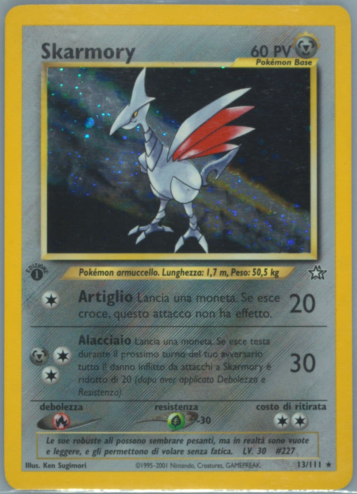 Skarmory-Holo 1st Edition (13) 2001 Pokemon Italian Neo Genesis