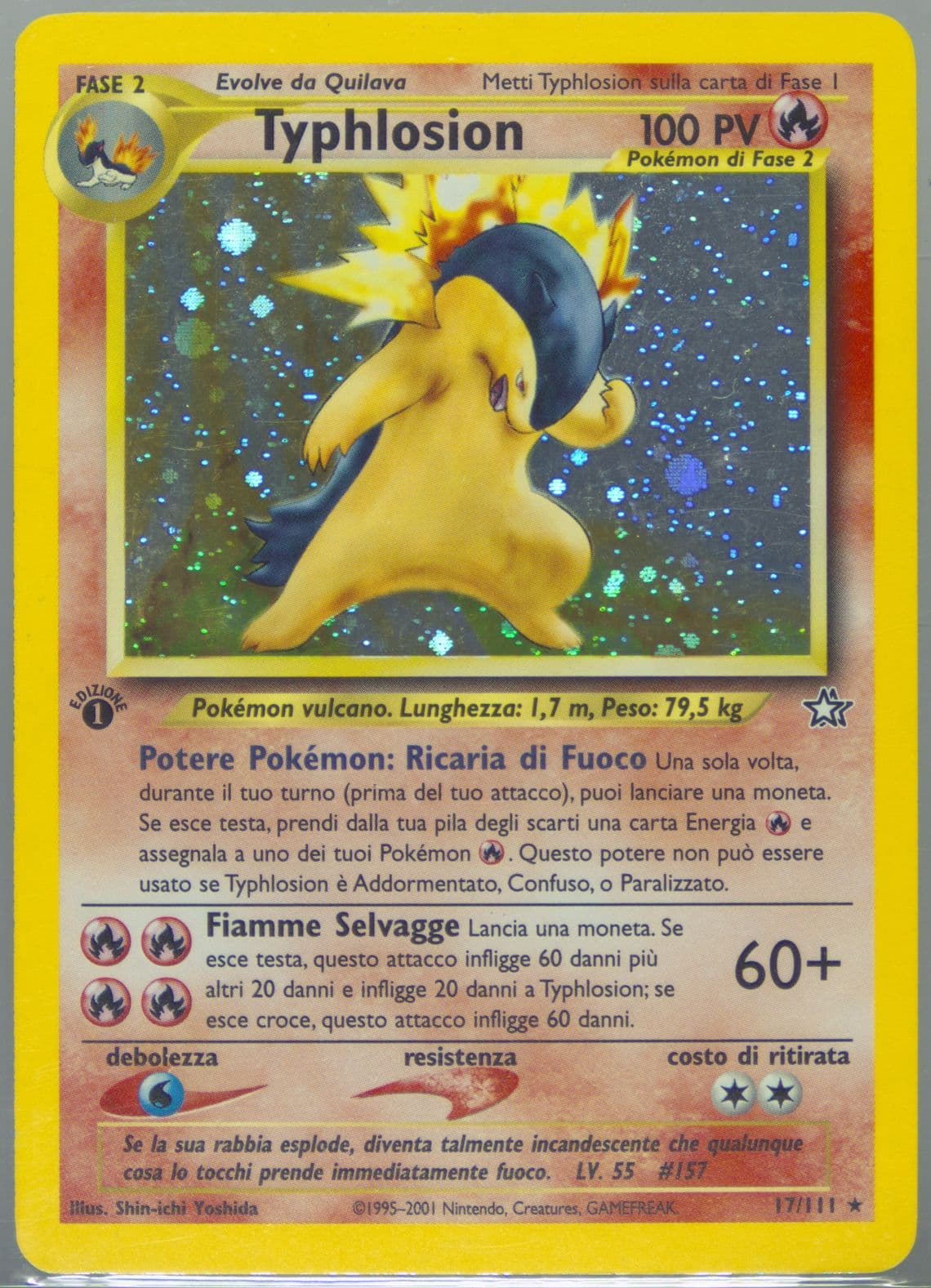 Typhlosion-Holo 1st Edition (17) 2001 Pokemon Italian Neo Genesis