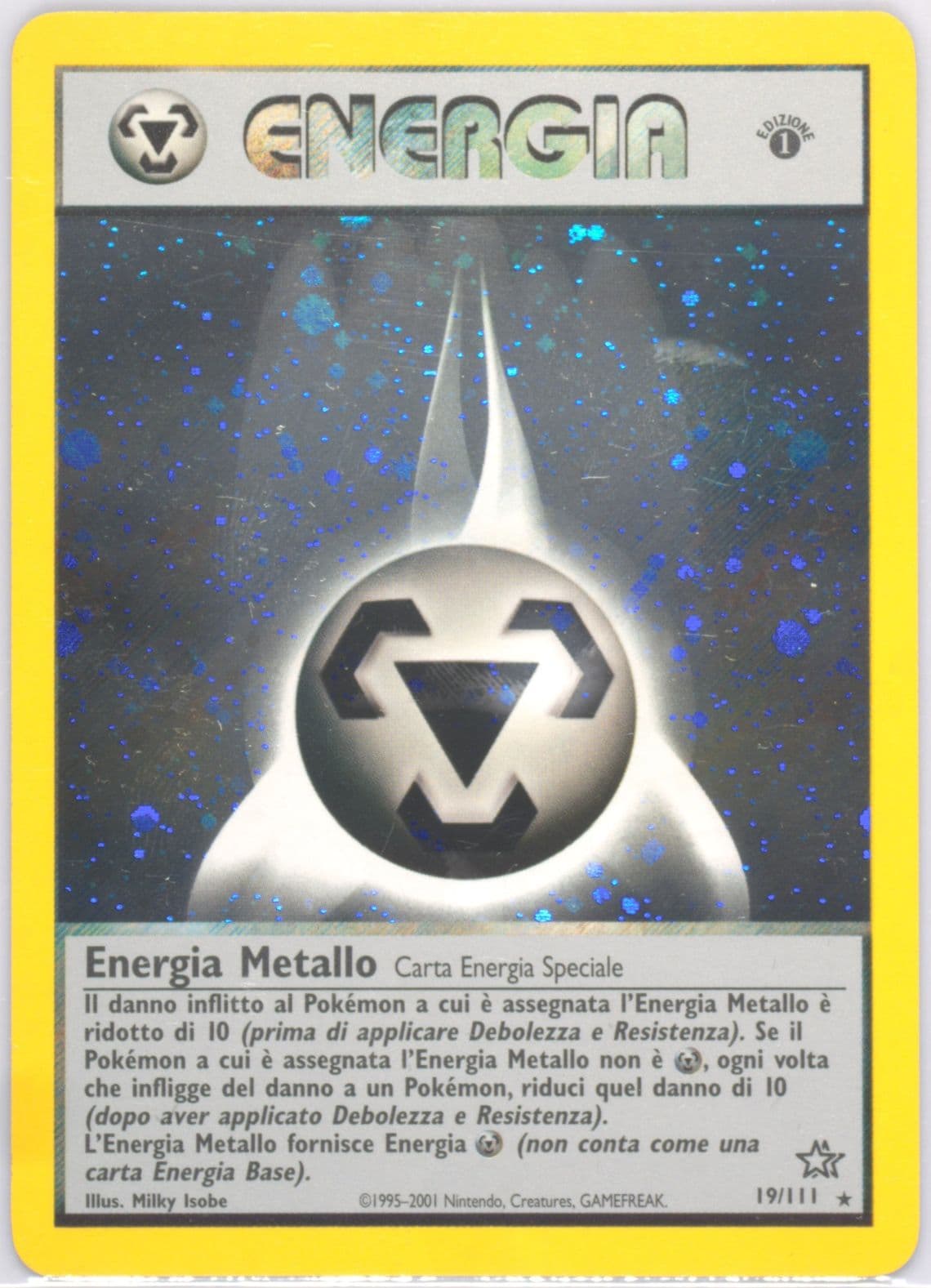 Energia Metallo-Holo 1st Edition (19) 2001 Pokemon Italian Neo Genesis