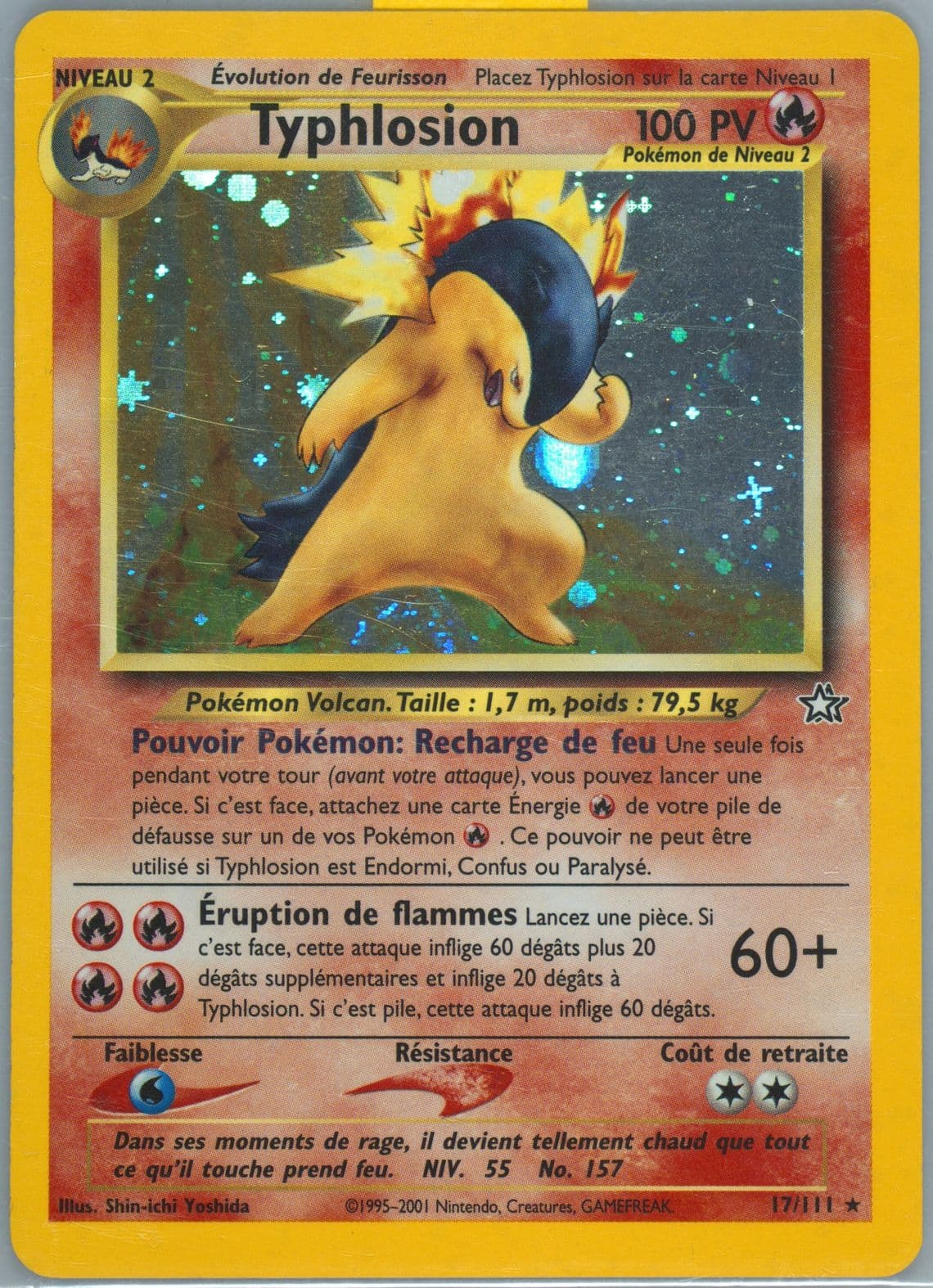 Typhlosion-Holo (17) 2001 Pokemon French Neo Genesis