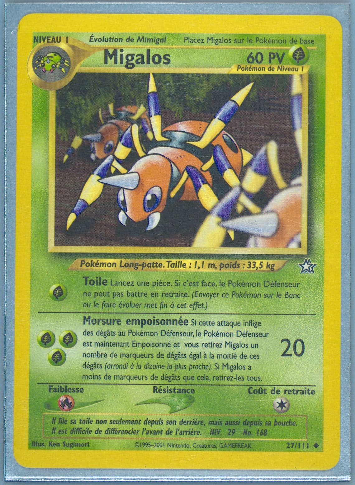 Migalos (27) 2001 Pokemon French Neo Genesis