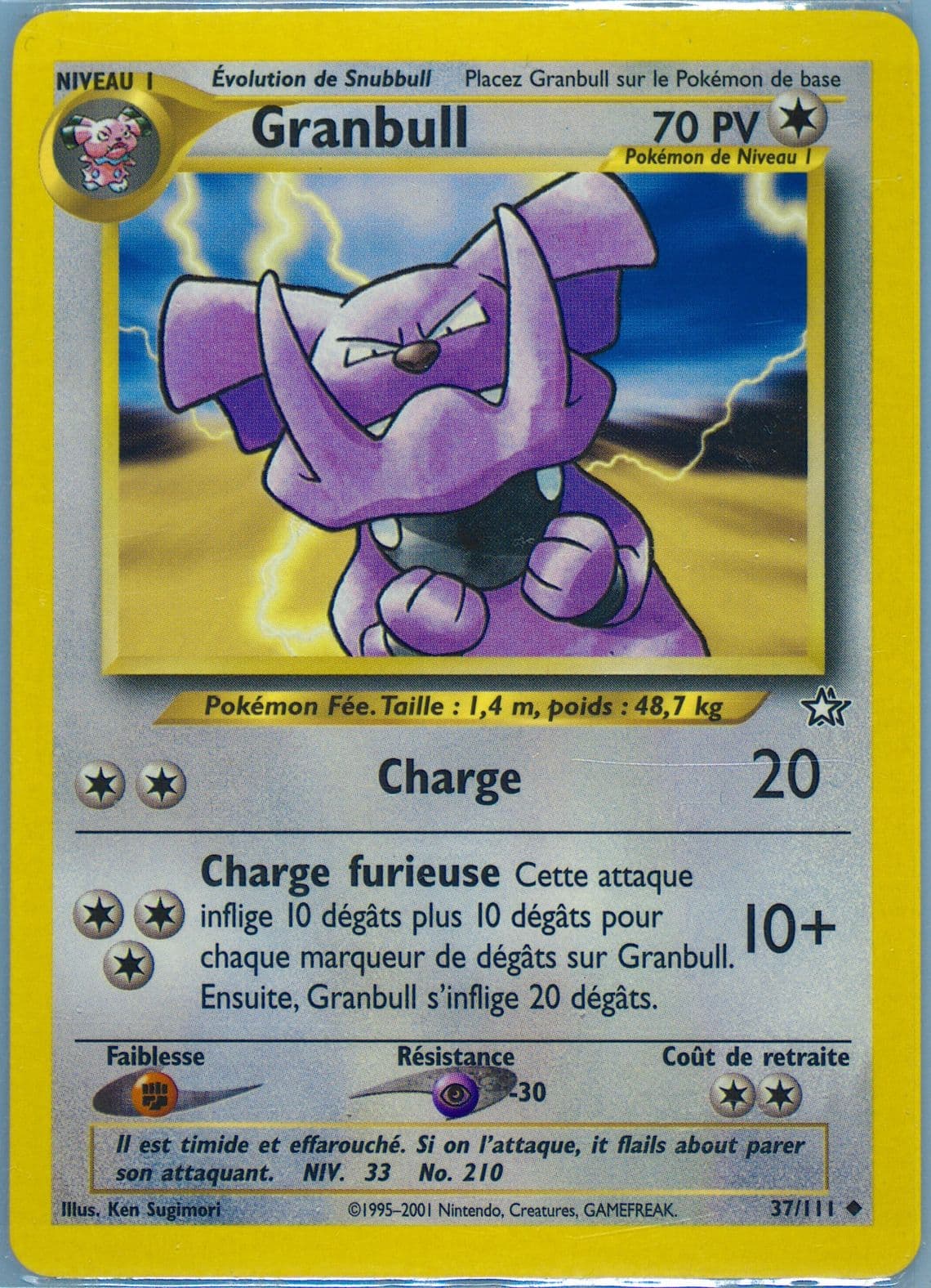 Granbull (37) 2001 Pokemon French Neo Genesis
