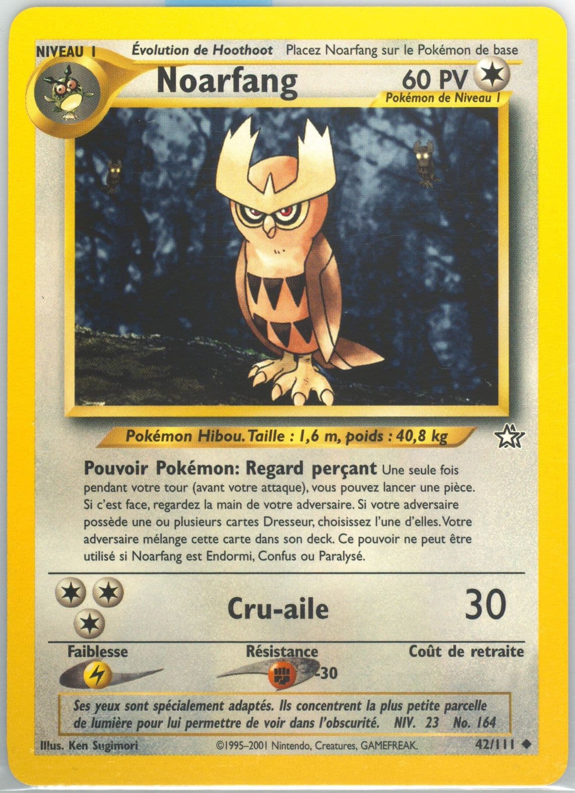 Noarfang (42) 2001 Pokemon French Neo Genesis